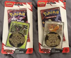 Pokemon TCG Destined Rivals Checklane Blister Pack Eevee & Zarude Lot Of 2 - Image 1