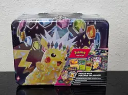 2024 Fall Collector Chest Pikachu Tin Box Factory Sealed Pokemon TCG - Image 1