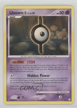 Unown Pokemon Diamond & Pearl Mysterious Treasures #37 2007 - Image 1