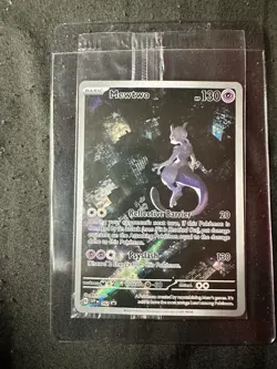 Pokemon 151 Mewtwo 052 Scarlet & Violet UPC Black Star Promo Card Holo Sealed - Image 1