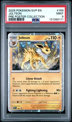 Jolteon SVP 169 Cosmos Holo Promo Pokemon Prismatic Evolutions Promo PSA 9 MINT! - Image 1