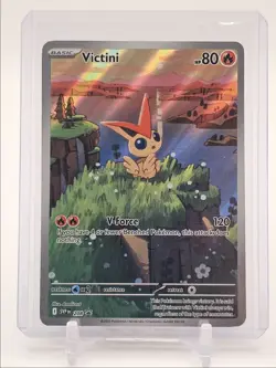 VICTINI 2025 POKEMON S&V FUL ART ILLUSTRATION BLACK STAR PROMO #208 Q0165 - Image 1
