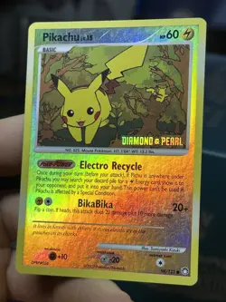 #2 Pikachu 94/123 Mysterious Treasures 2007 Reverse Diamond Pearl Holo Pokemon - Image 4