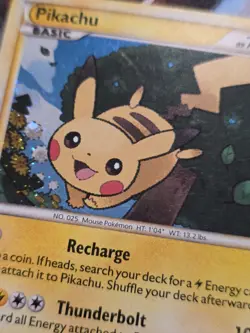Pikachu HGSS03 Swirl Pokemon TCG: 2010 HGSS Black Star Promo LP/NP - Image 2