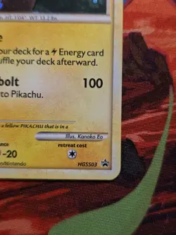 Pikachu HGSS03 Swirl Pokemon TCG: 2010 HGSS Black Star Promo LP/NP - Image 3