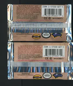 1999 Pokemon Fossil Unopened 2 Packs Lapras Aerodactyl MINT - Image 2