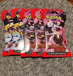 Pokemon Destined Rivals Sleeved Booster Pack x5 🔥 - Image 2