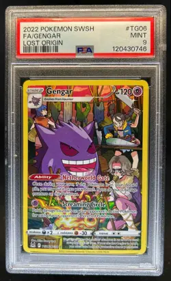 2022 Pokemon SWSH Lost Origin Gengar Trainer Gallery #TG06/TG30 PSA 9 - Image 1