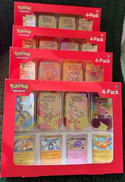 Pokemon Scarlet And Violet 151 Mini Tins 4 Pack Sams Club Lot of 6 New IN HAND - Image 3