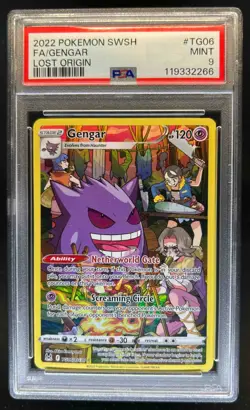 2022 Pokemon SWSH Lost Origin Gengar Trainer Gallery #TG06/TG30 PSA 9 - Image 1