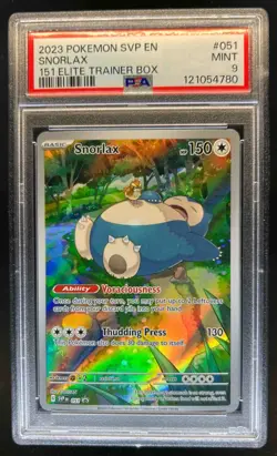 2023-25 Pokemon SV Black Star Promos SVP EN Snorlax #051 PSA 9 - Image 1