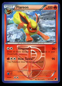 Pokemon Flareon 12/116 Black & White Plasma Freeze Near Mint - Image 1