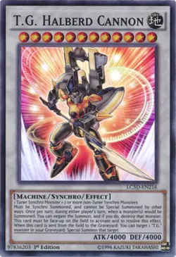 T.G. Halberd Cannon - LC5D-EN216 - Super Rare - 1st Edition LP Yugioh Legendary - Image 1