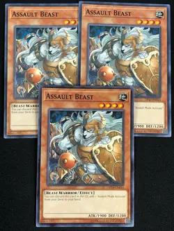 YUGIOH ASSAULT BEAST OP10-EN014 COMMON X3 (NM) - Image 1