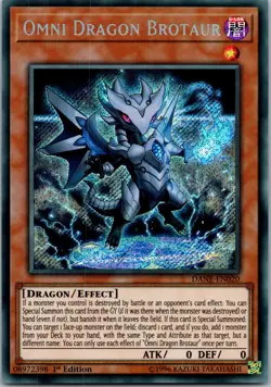 Yugioh Omni Dragon Brotaur DANE-EN020 1st Edition Secret Rare NM - Image 1