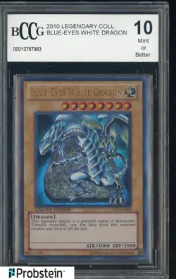 2010 Yu-Gi-Oh Legendary Collection Blue-Eyes White Dragon BCCG 10 MINT or Better - Image 1