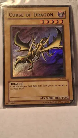 Curse of Dragon LOB-066 The Legend of Blue Eyes White Dragon 1st Edition - Image 1