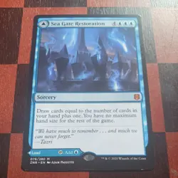 Mtg Sea Gate Restoration NM Zendikar Rising Mythic Rare Land Card Regular 76/280 - Image 1