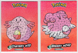 POKEMON - CRYSTAL CARD COLLECTION * CHANSEY & BLISSEY - CRACKED ICE HOLO - Image 1