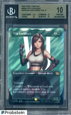 2025 MTG Final Fantasy Borderless TCG Surge Foil #0536 Tifa Lockhart BGS 10 - Image 1