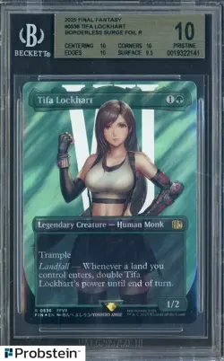 2025 MTG Final Fantasy Borderless TCG Surge Foil #0536 Tifa Lockhart BGS 10 - Image 1