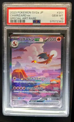 2023 Pokemon SV 151 Japanese Charizard ex Special Art Rare #201/165 PSA 10 - Image 1
