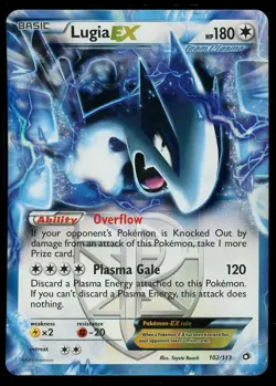 Pokemon Lugia EX 102/113 Black & White Legendary Treasures Ultra Rare Near Mint - Image 1