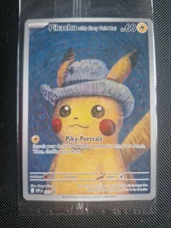 Pokemon x Van Gogh: Pikachu with Grey Felt Hat SVP 085 Promo Card - Sealed - Image 1