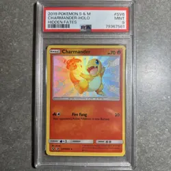 2019 Pokemon Charmander Holo SV6/SV94 Sun & Moon Hidden Fates PSA 9 Mint - Image 1