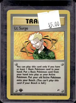 2000 Pokemon Gym Heroes 1st Edition Lt. Surge #101/132 - Image 1