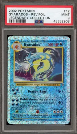 Pokemon Gyarados Legendary Coll. Reverse Holo Rare #12 PSA 9 Mint - Image 1