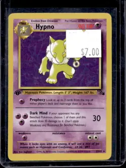 1999 Pokemon Fossil 1st Edition Hypno #23/62 - Image 1