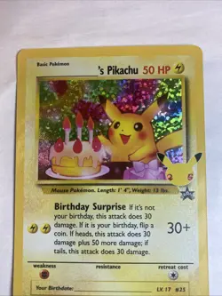 Birthday Pikachu 24 Celebrations Classic Collection Holo Pokemon Flawless - Image 2