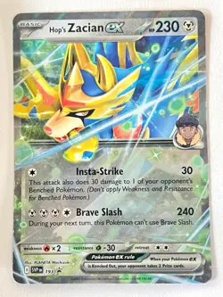 Hop’s Zacian ex SVP 193 Black Star Promo Journey Together Pokemon - Near Mint NM - Image 1