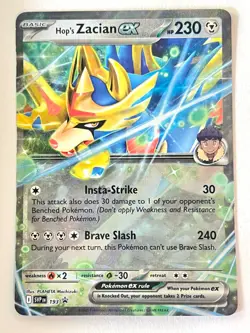 Hop’s Zacian ex SVP 193 Black Star Promo Journey Together Pokemon - Near Mint NM - Image 3