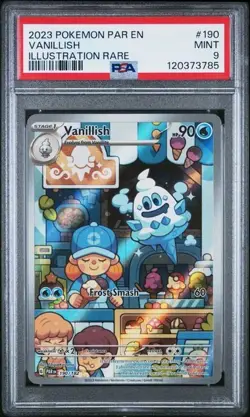 Pokemon TCG Vanillish Paradox Rift 190/182 Holo Illustration Rare PSA 9 - Image 1