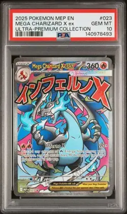 PSA 10 GEM MINT Mega Charizard X ex 023 Pokemon MEP Black Star Promo - Image 1