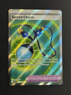 Sacred Charm 122/094 - Phantasmal Flames Full Art Pokemon TCG NEW NM - Image 1