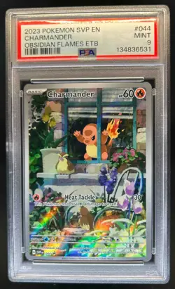 2023-25 Pokemon SV Black Star Promos SVP EN Charmander #044 PSA 9 - Image 1