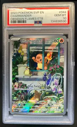 2023-25 Pokemon SV Black Star Promos SVP EN Charmander #044 PSA 10 - Image 1