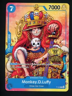 Monkey.D.Luffy (2nd Anniversary Stamped) P-043 One Piece Promo Non Foil - Image 1