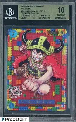 2025 One Piece Promos Japanese P-110 Monkey D. Luffy P One Piece Day '25 BGS 10 - Image 1