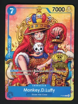 Monkey.D.Luffy (2nd Anniversary Stamped) P-043 One Piece Promo Non Foil - Image 1