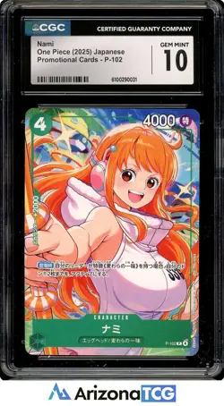One Piece 2025 Nami P-102 Japanese Promo GEM MINT CGC 10 - Image 1