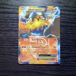 Heatran EX 13/116 Plasma Freeze Ultra Rare Holo Pokemon Card LP - Image 1