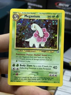 #2 Meganium 10/111 Neo Genesis 2000 Holo Rare WOTC Pokemon Card TCG - Image 3