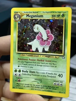 #2 Meganium 10/111 Neo Genesis 2000 Holo Rare WOTC Pokemon Card TCG - Image 4