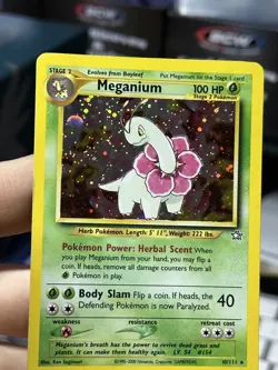 #2 Meganium 10/111 Neo Genesis 2000 Holo Rare WOTC Pokemon Card TCG - Image 5