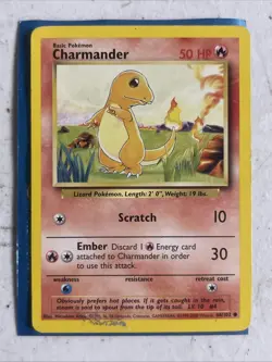 4TH PRINT CHARMANDER - 46/102 - Base Set - 4th 1999-2000 - Pokemon Card HP - Image 1