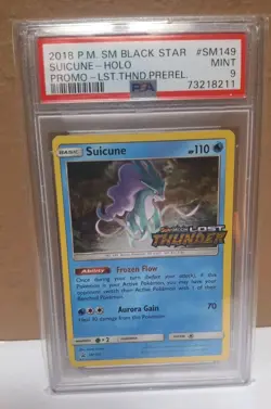 PSA 9 Suicune Holo #SM149 Lost Thunder Promo Prerelease Pokemon Card - Image 1